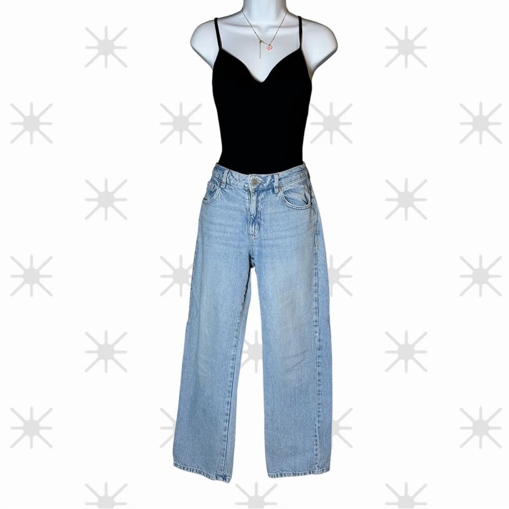 Garage High Rise Straight Leg Jeans Size 0 Light Wash Vintage Denim Y2K Casual